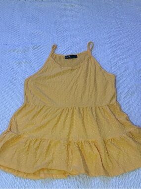 Yellow Tiered Tank Top